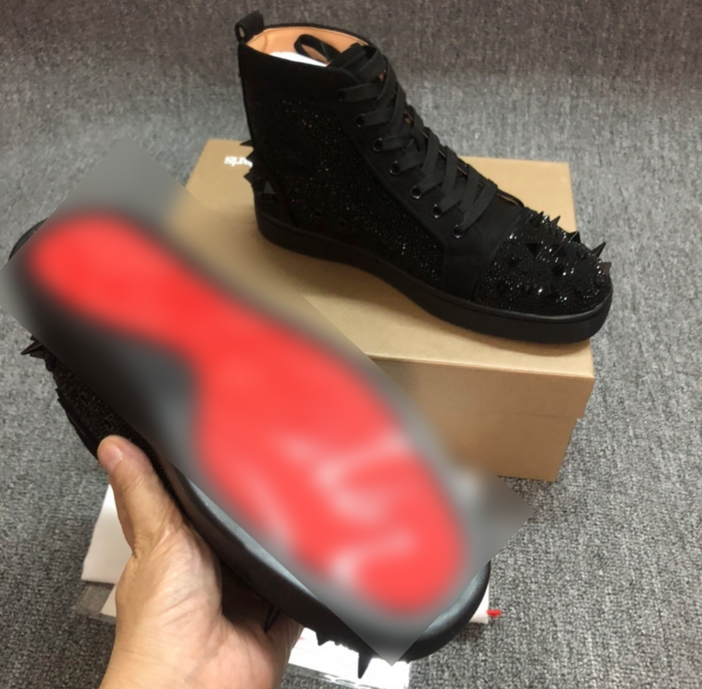 Rinstone Black Red Bottoms