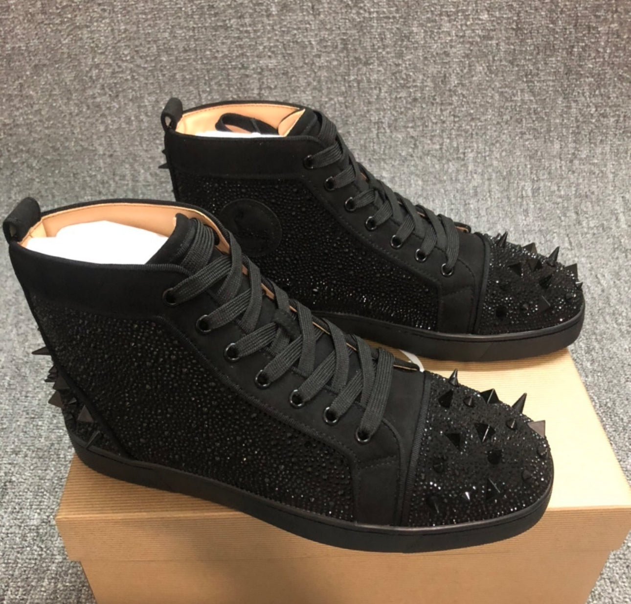 Rinstone Black Red Bottoms