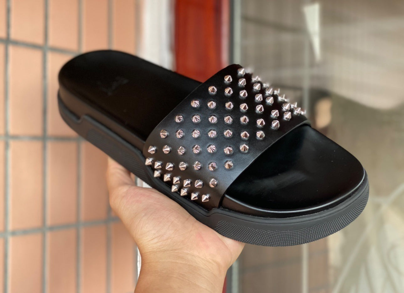 Black and Red Sandels